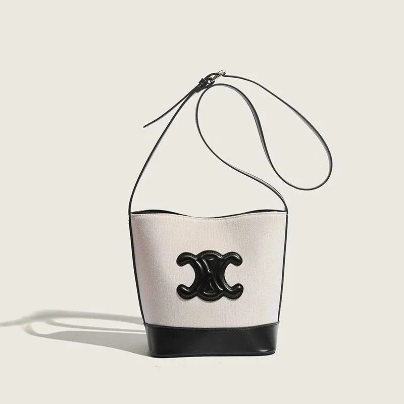 A high-end canvas single-shoulder crossbody bag
