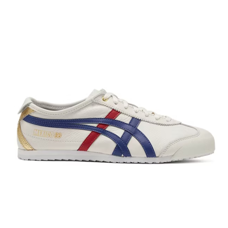 On1tsuka Tiger Mexico 66 White Dark Blue Red Gold sneakers