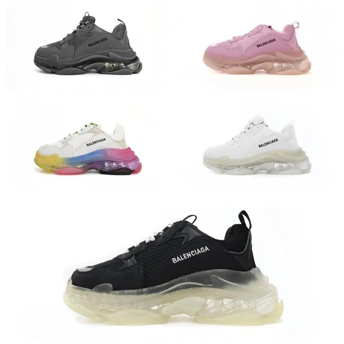 OK    Triple S Clear sneakers