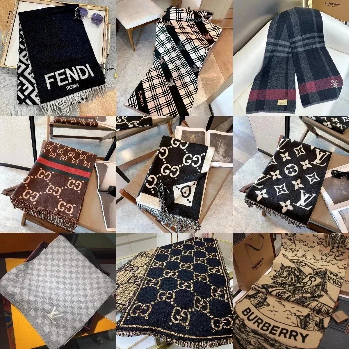 Fashionable and luxurious scarves for autumn and winter