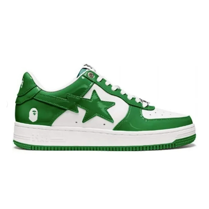 A Bathing Ape Bape Sta Low Green Sneakers