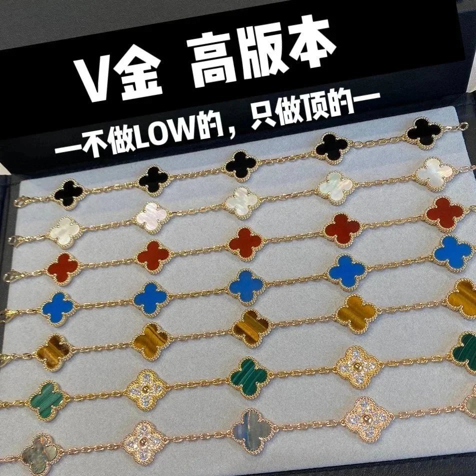 Colorful women's bracelet thickly plated with 18k rose gold