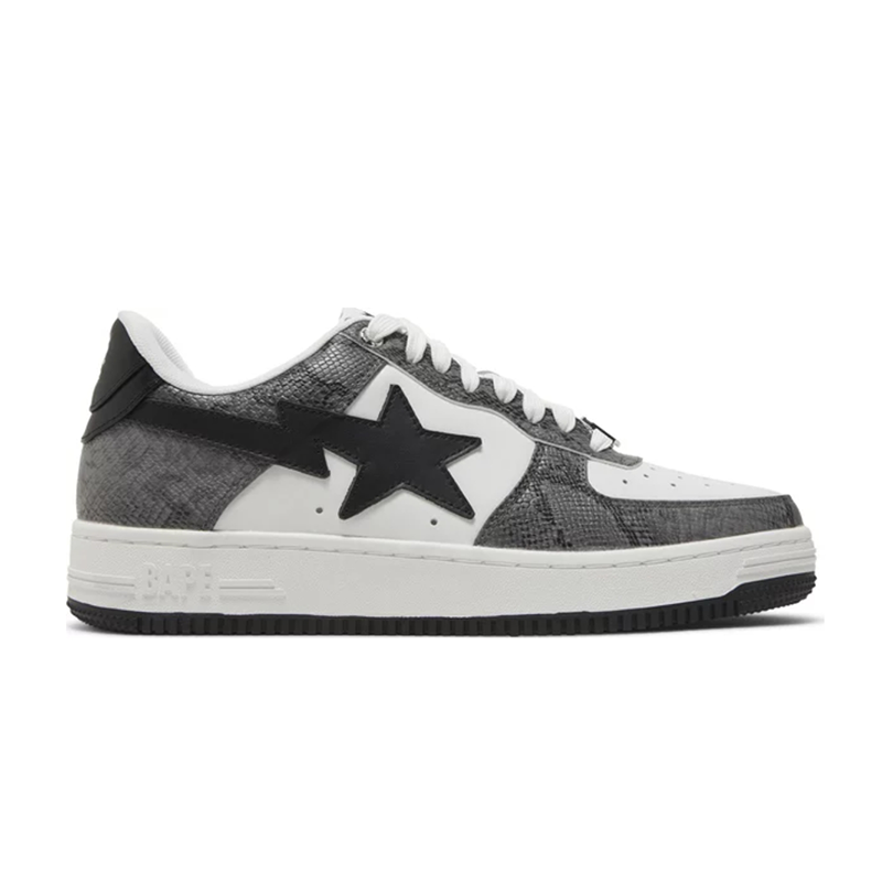 Bape Bapesta 'Black Snakeskin'Sneakers