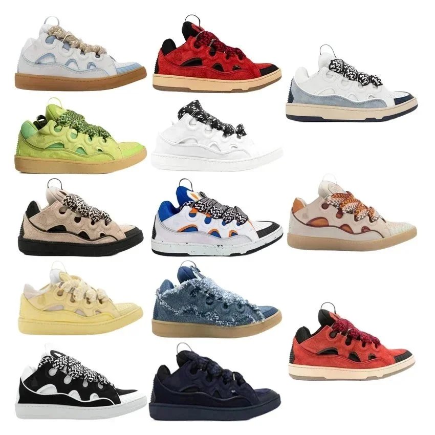 Lanvin Leather Curb fashionable and versatile casual shoes