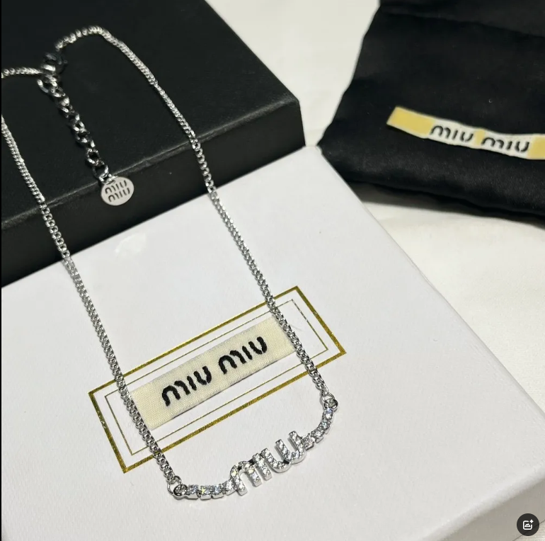 Letter necklace titanium steel light luxury collarbone chain