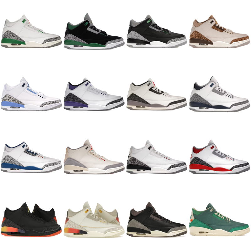 batch Jordan 3 Retr0 collection Sneakers