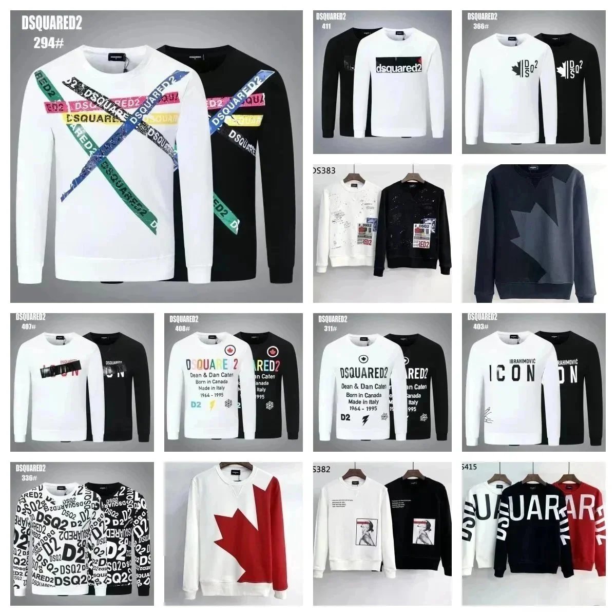 Quadratic classic fashion sweatshirt long-sleeved T-shirt