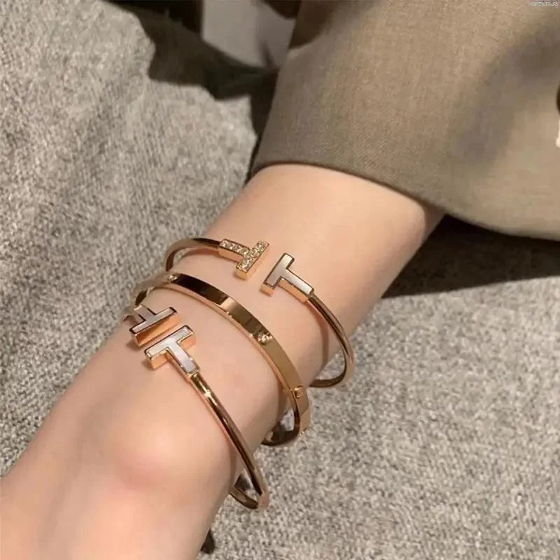 White mother-of-pearl diamond-encrusted bracelet