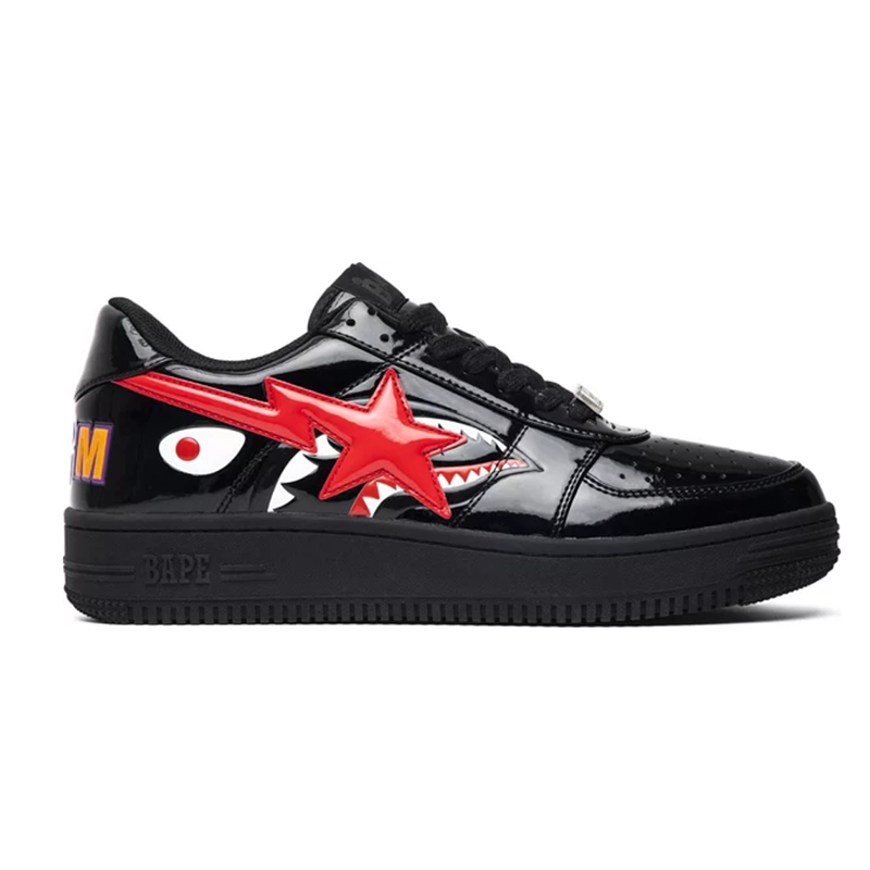 Bape sta Low 'Black Shark Face' Fashion sneakers