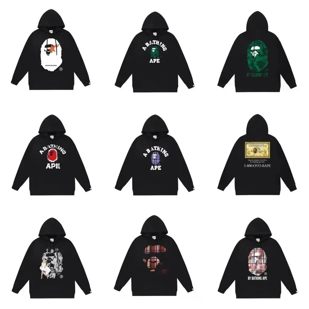 High street hooded pullovers in autumn and winter