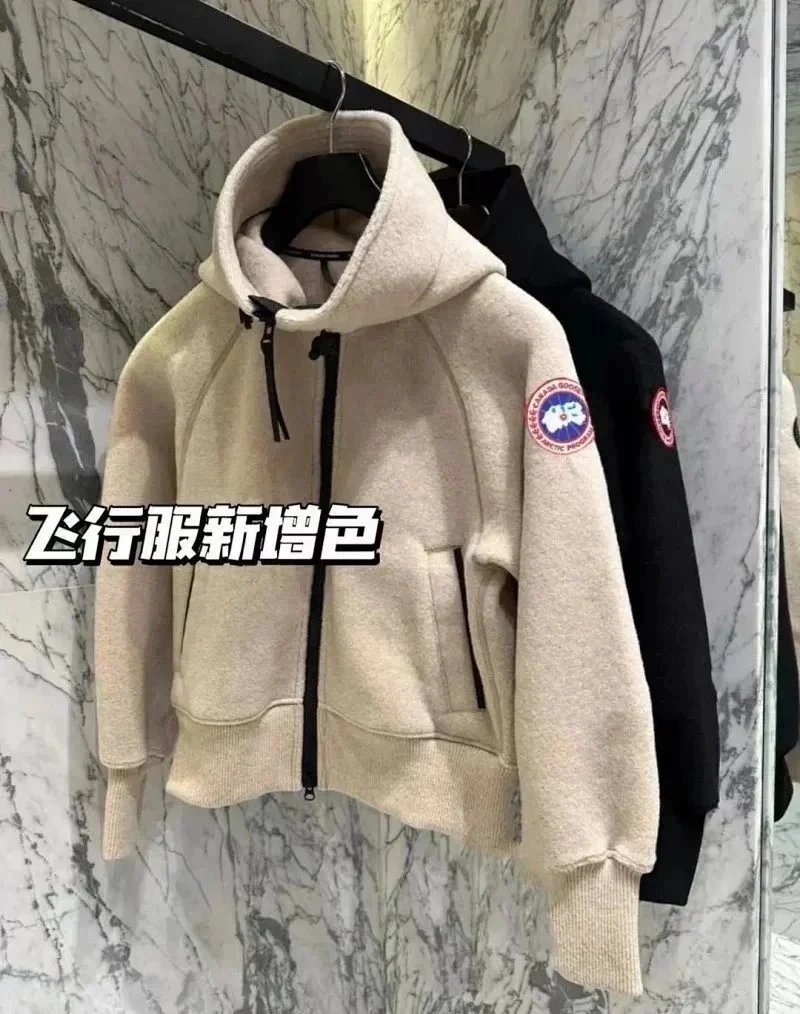 High-quality thickened hooded wool cardigan jacket