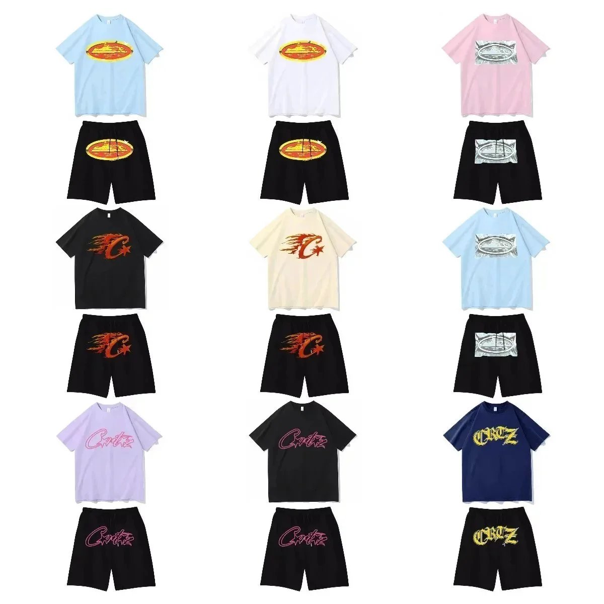 Summer new casual shorts set