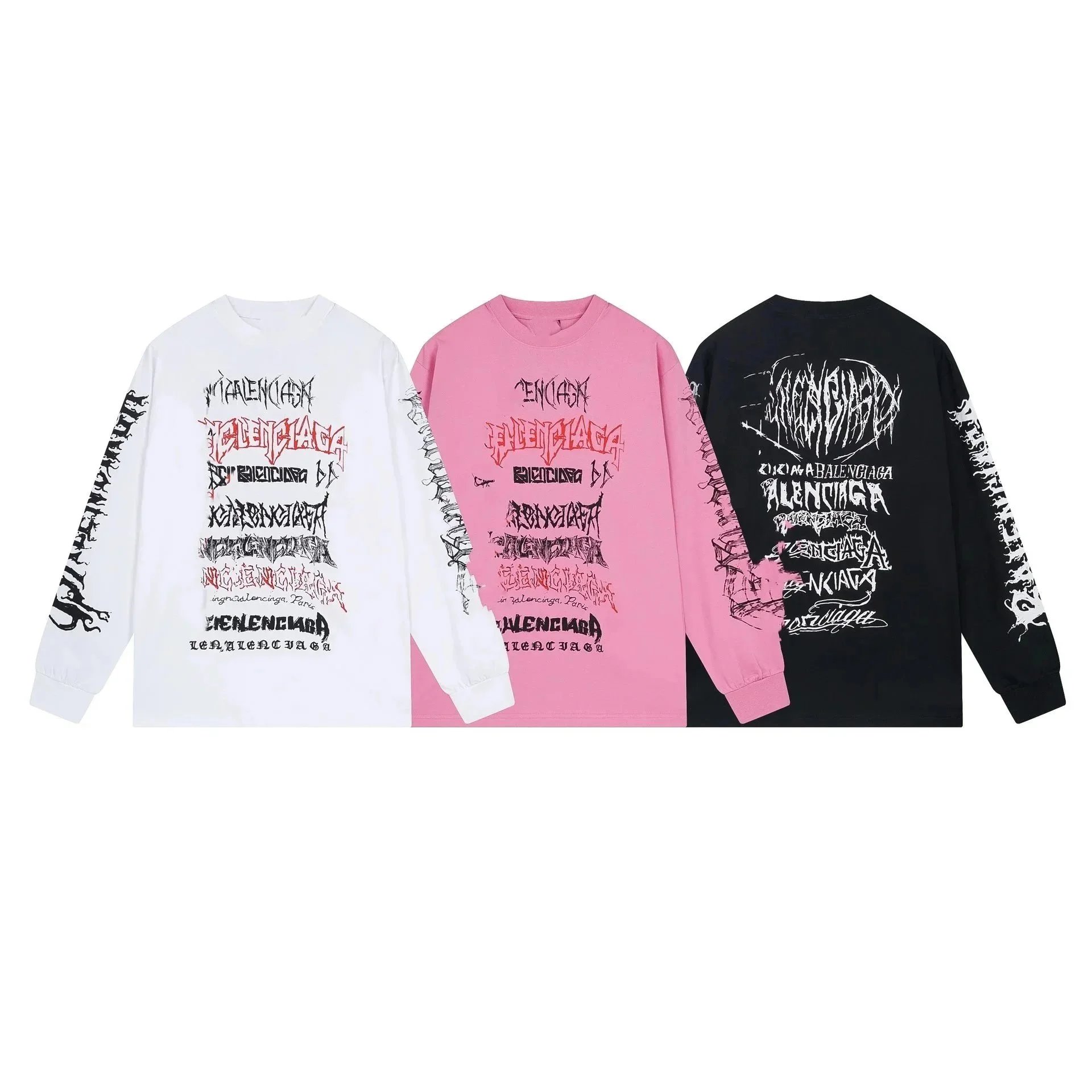 The limited edition printed long-sleeved T-shirt is loose