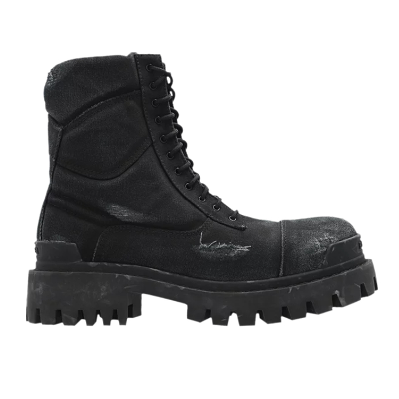 Combat Strike Boot 'Black Distressed Canvas' Sneakers