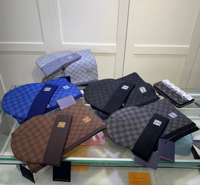 New fashionable and trendy warm hats and scarves
