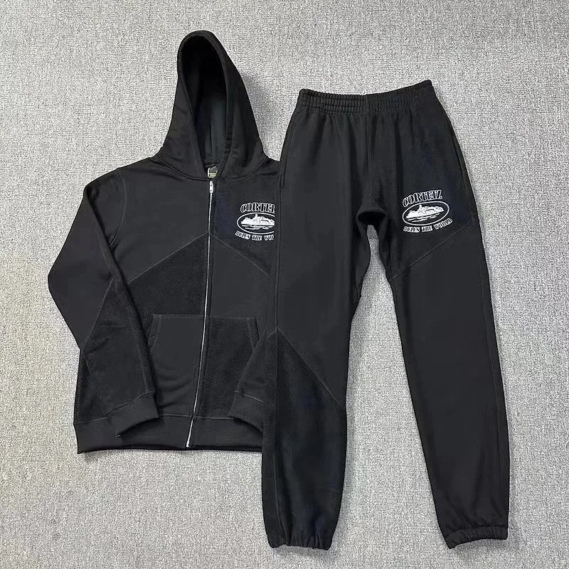 Fashionable hooded sweatshirt long-sleeved set