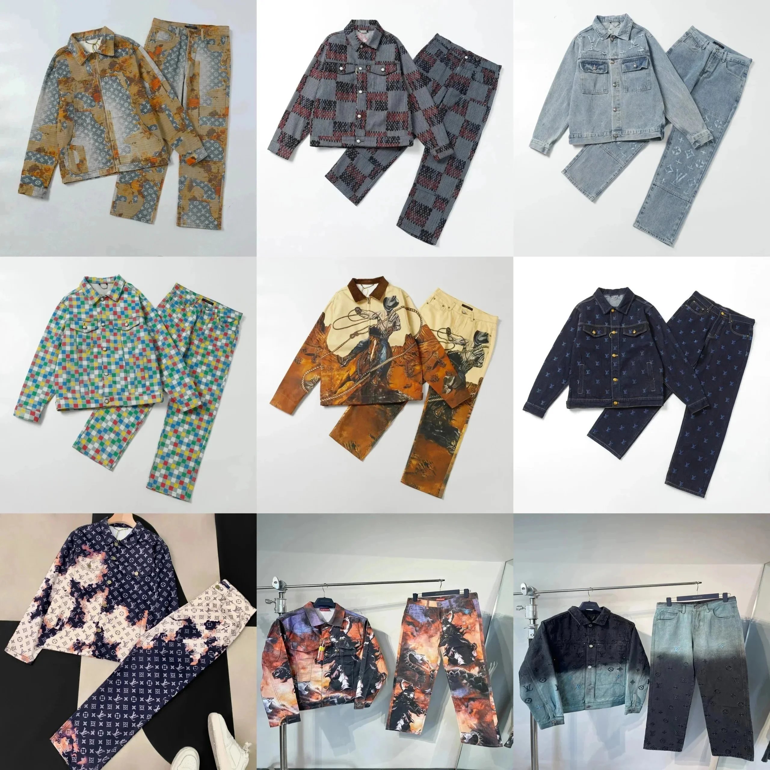 Trendy and fashionable high-quality jacket and jeans set