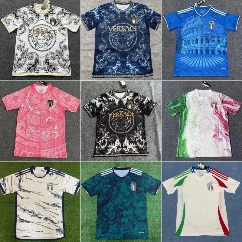 The full range of Italian home and away football jerseys