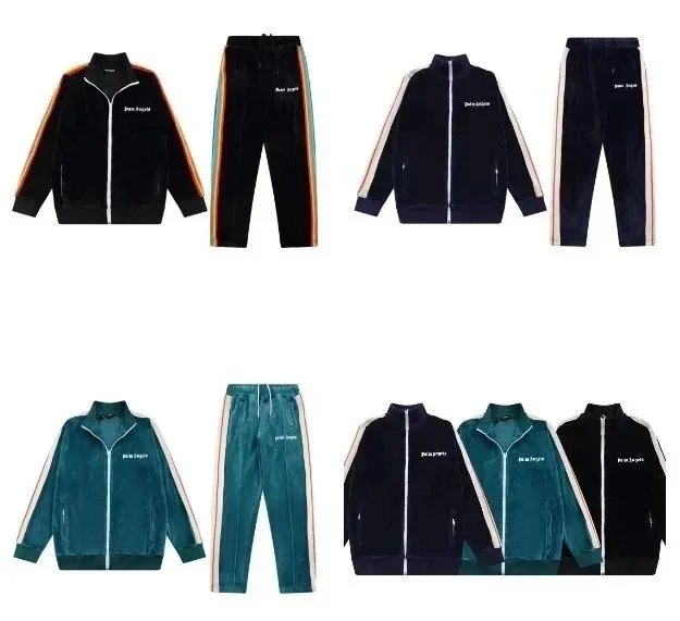 Woven tape striped velvet suit