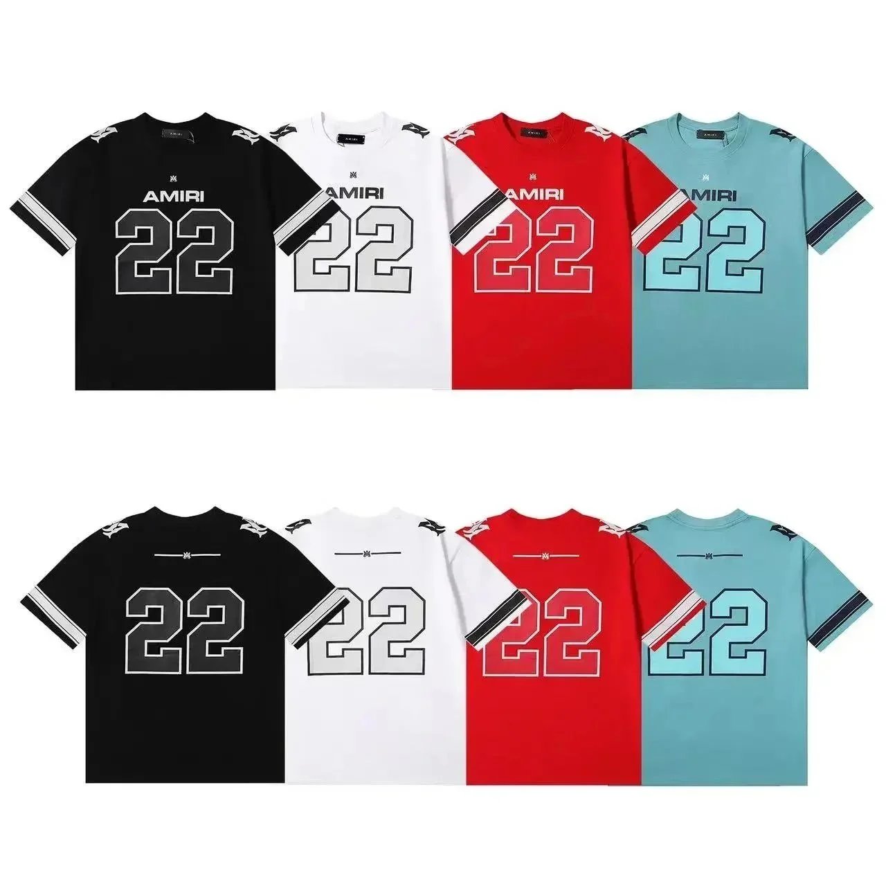 Casual short-sleeved shirt with letter prints