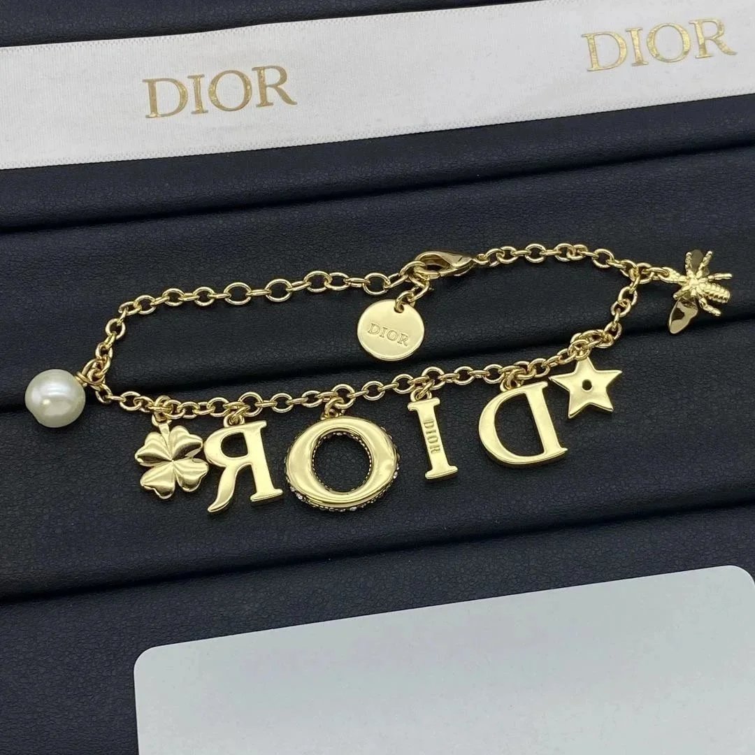 CD letter bracelet, girlfriend gift pearl bracelet