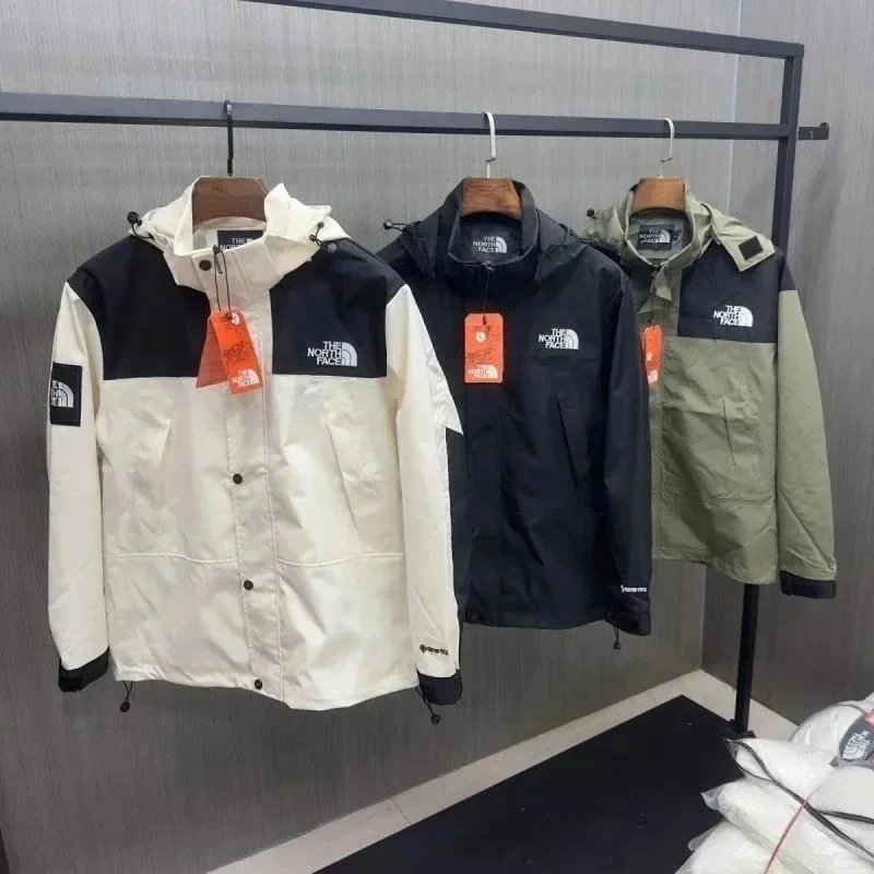 The windbreaker is embroidered and waterproof