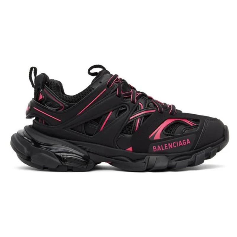 OK     Black Neon Pink Fashion sneakers