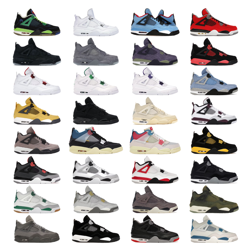 PB batch Jordan 4 Retr0 collection Sneakers