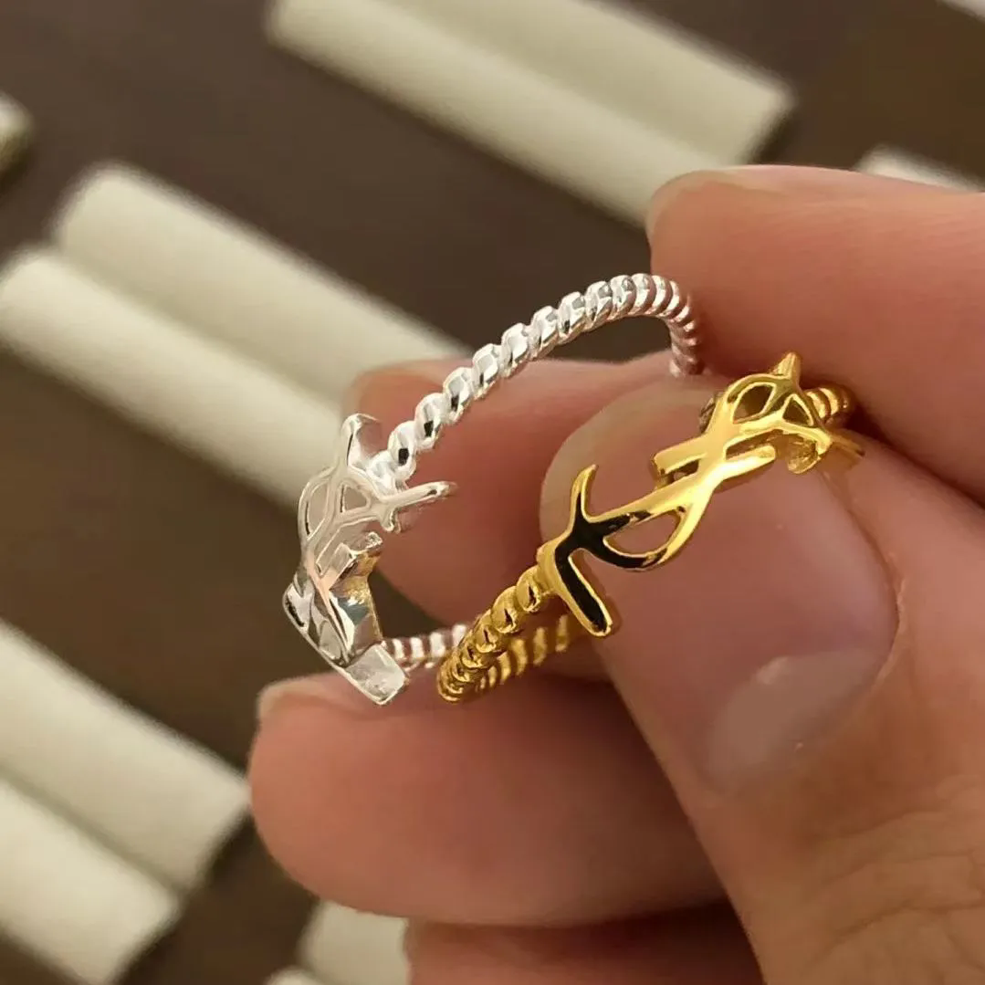 Adjustable opening style light luxury ring for girls