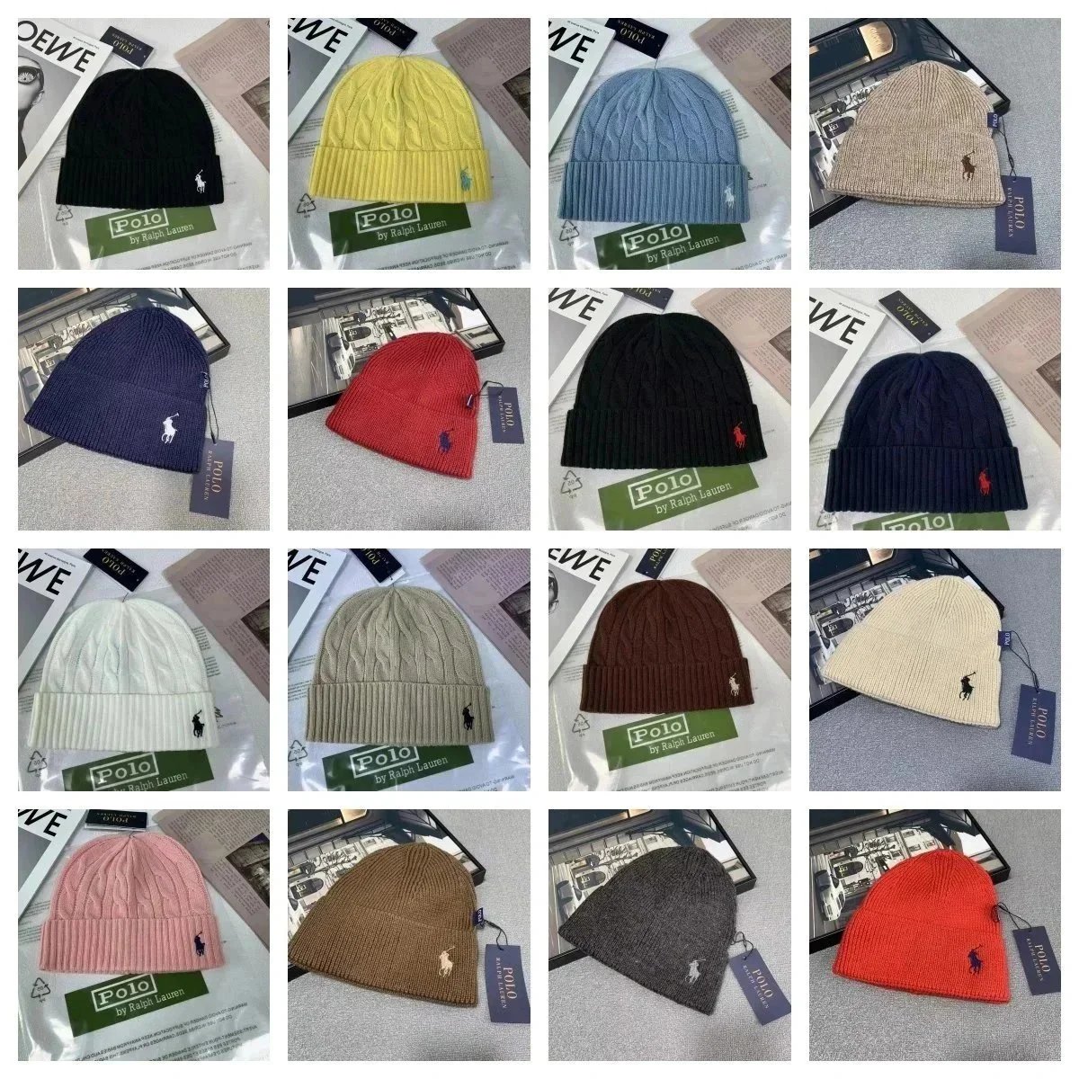 Couple's winter knitted hats